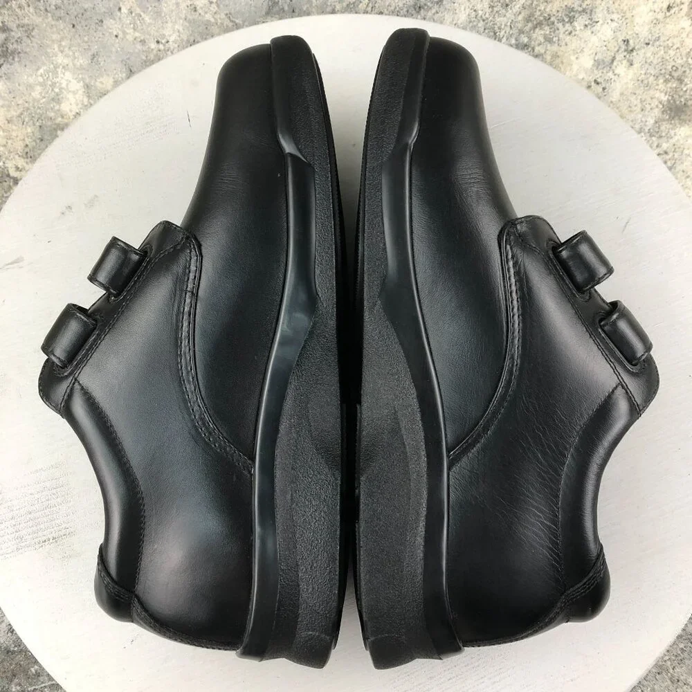 Apex NWOT Men's Size 10X Conform Black Double Strap Hook & Loop Casual Shoes